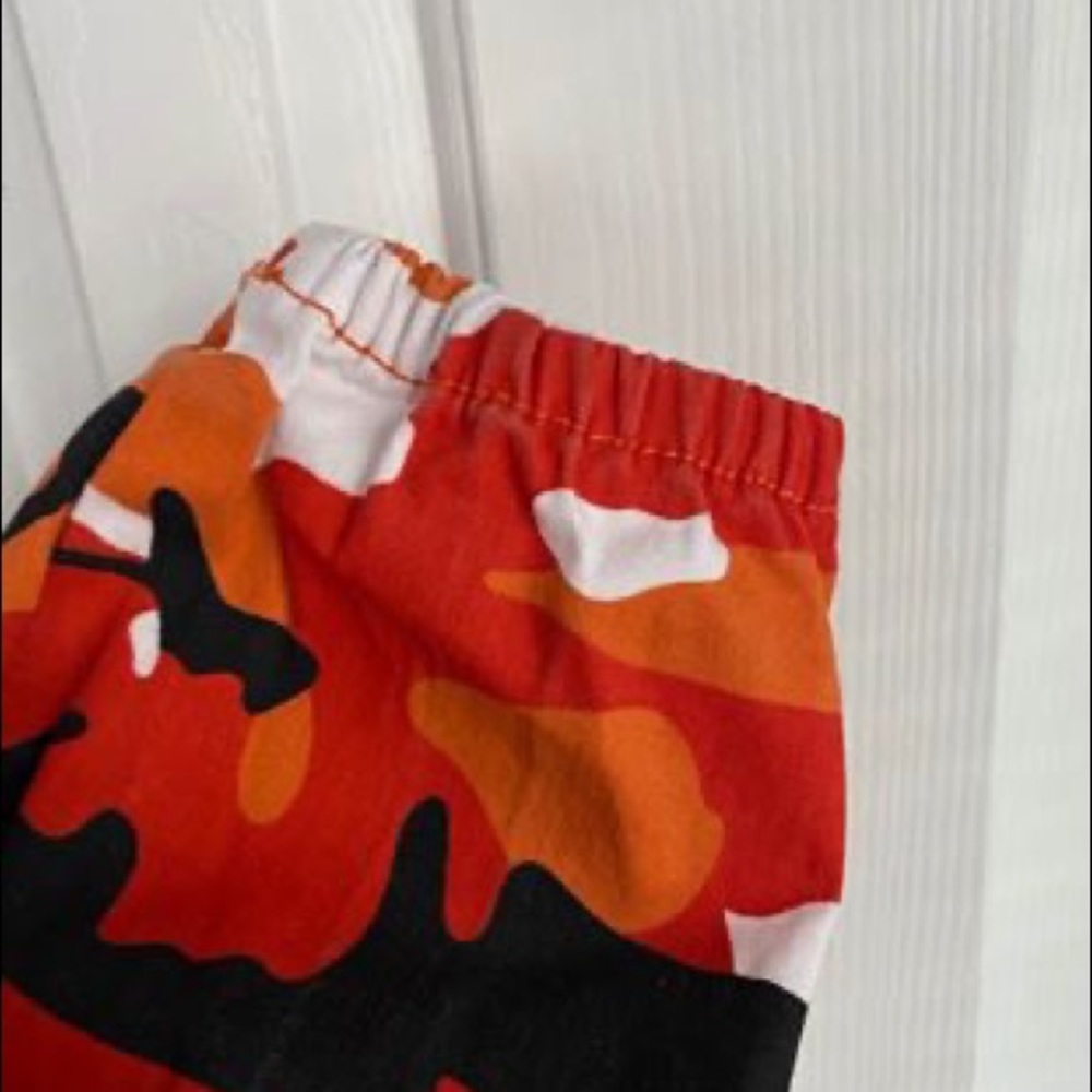 Orange camouflage pants